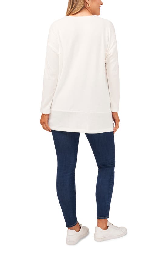 Shop Vince Camuto Drop Shoulder Tunic Top In White