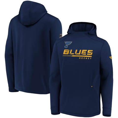 Men's Antigua White St. Louis Blues Wordmark Victory Full-Zip Hoodie