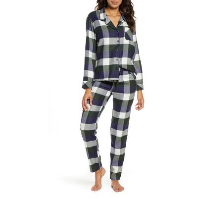 Plus Size Nordstrom Flannel Pajamas, Blue