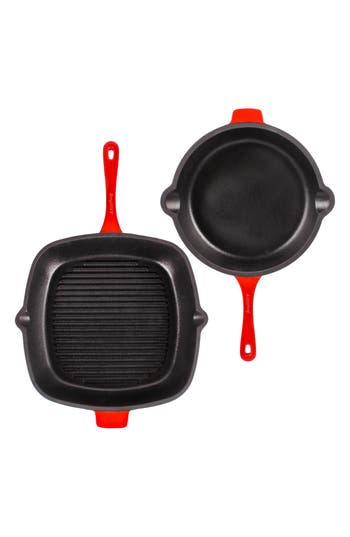 Berghoff Neo 2-piece Cast Iron Pan Set In Red