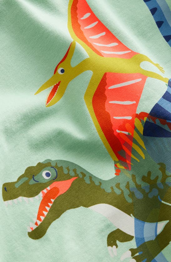 Shop Mini Boden Kids' Dinosaur Cotton Graphic T-shirt In Pistachio Green Dinos