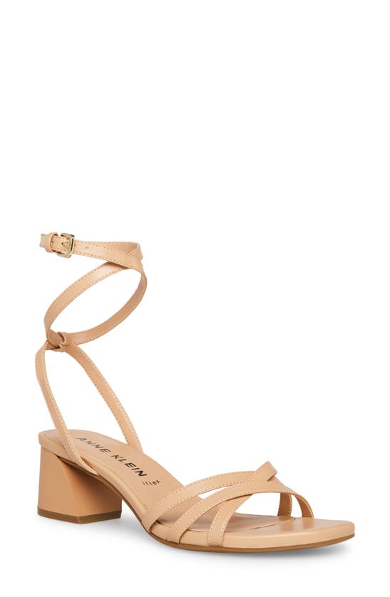 Anne Klein Mellie Ankle Strap Sandal In Natural