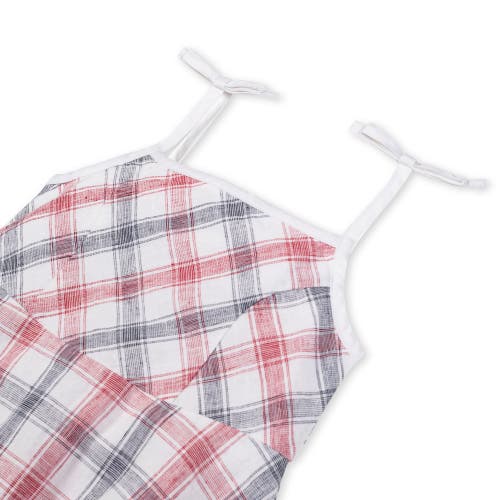 Hope & Henry Girls' Sleeveless Bow Shoulder Simple Sundress, Infant In Americana Check