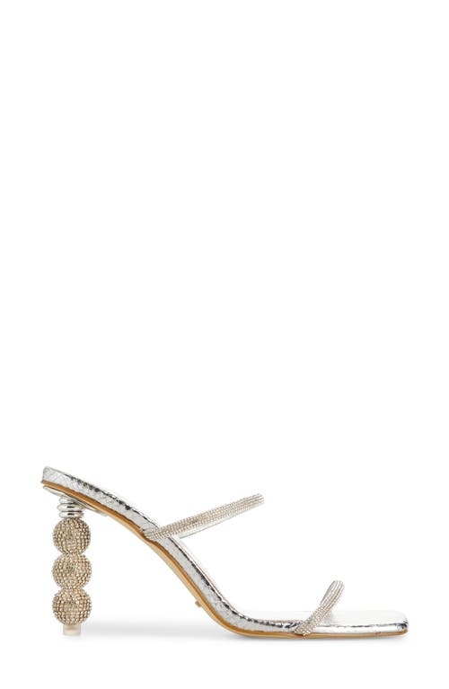 Shop Billini Joanna Rhinestone Sandal In Silver Scale-diamante