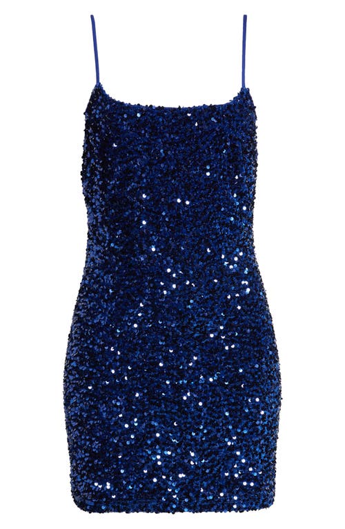 Shop Bp. Night Out Sequin Camisole Dress In Blue Sapphire Sequins