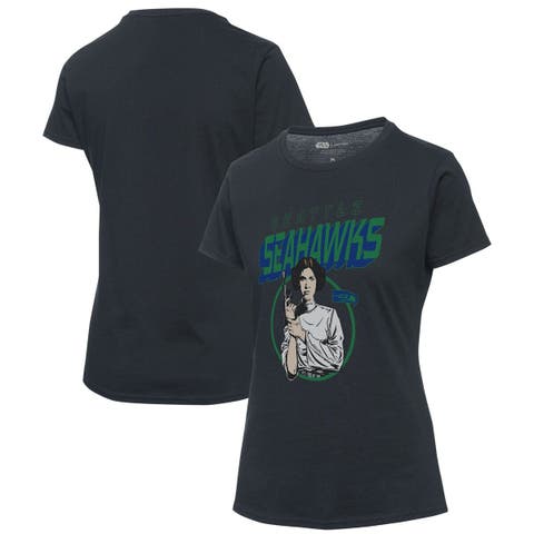 Women's Seattle Seahawks Football Ladies Bling V-neck Shirt (Size M)