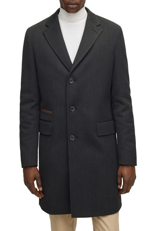 BOSS Hyde Layered Coat with Bib Insert in Medium Grey at Nordstrom, Size 40