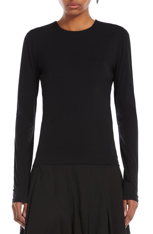 SPORTMAX Long Sleeve Body-Con T-Shirt in Black at Nordstrom, Size Large