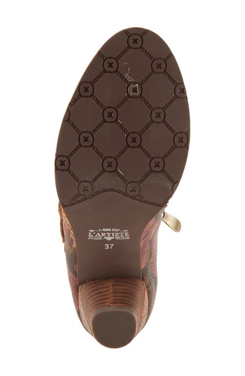 Shop L'artiste By Spring Step Graphic Bootie In Brown Multi