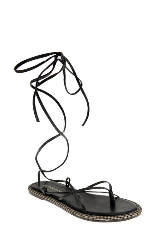 Tarin Ankle Tie Sandal in Black