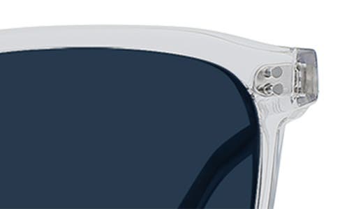 Raen Wiley Polarized Square Sunglasses In Crystal Clear/polar Blue