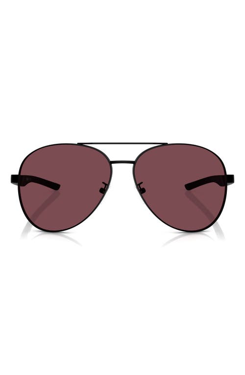 Scuderia Ferrari 60mm Mirrored Pilot Sunglasses In Matte Black