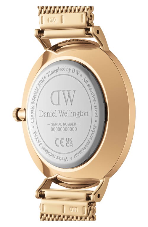 Shop Daniel Wellington Classic Multi Eye Mesh Strap Watch, 40mm In Gold