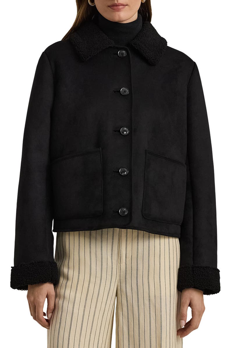 Lauren Ralph Lauren Faux Shearling Jacket, Main, color,