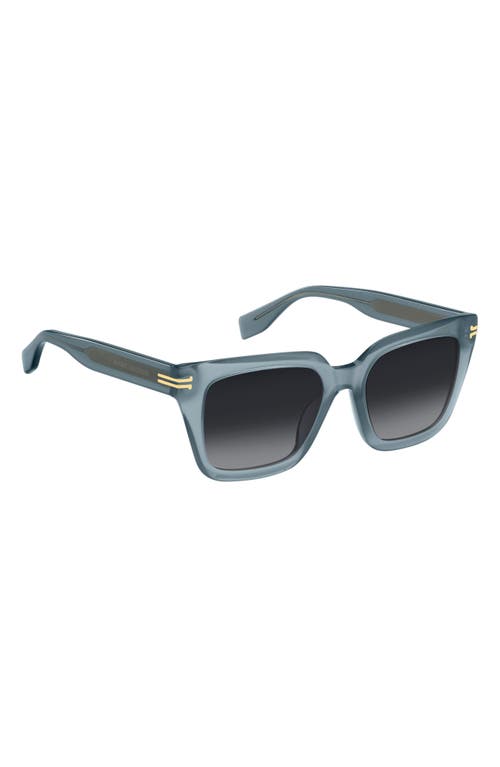 Marc Jacobs Eyewear Square Frame Sunglasses In Blue/grey Shaded
