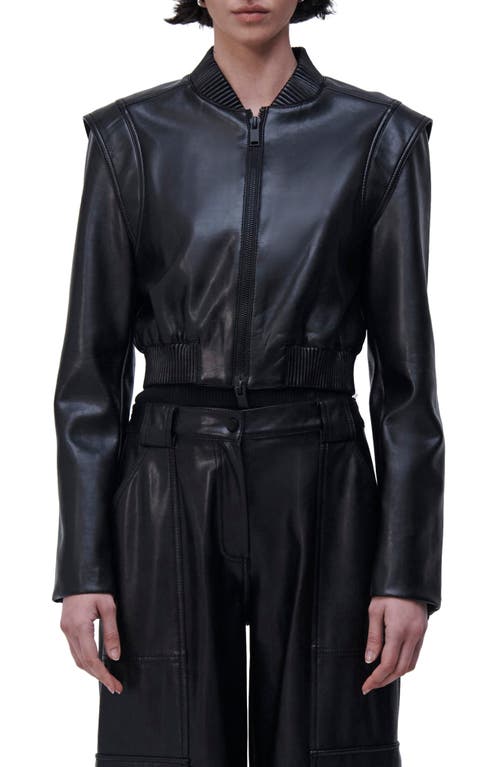 Doreen Luxe Faux Leather Jacket in Black