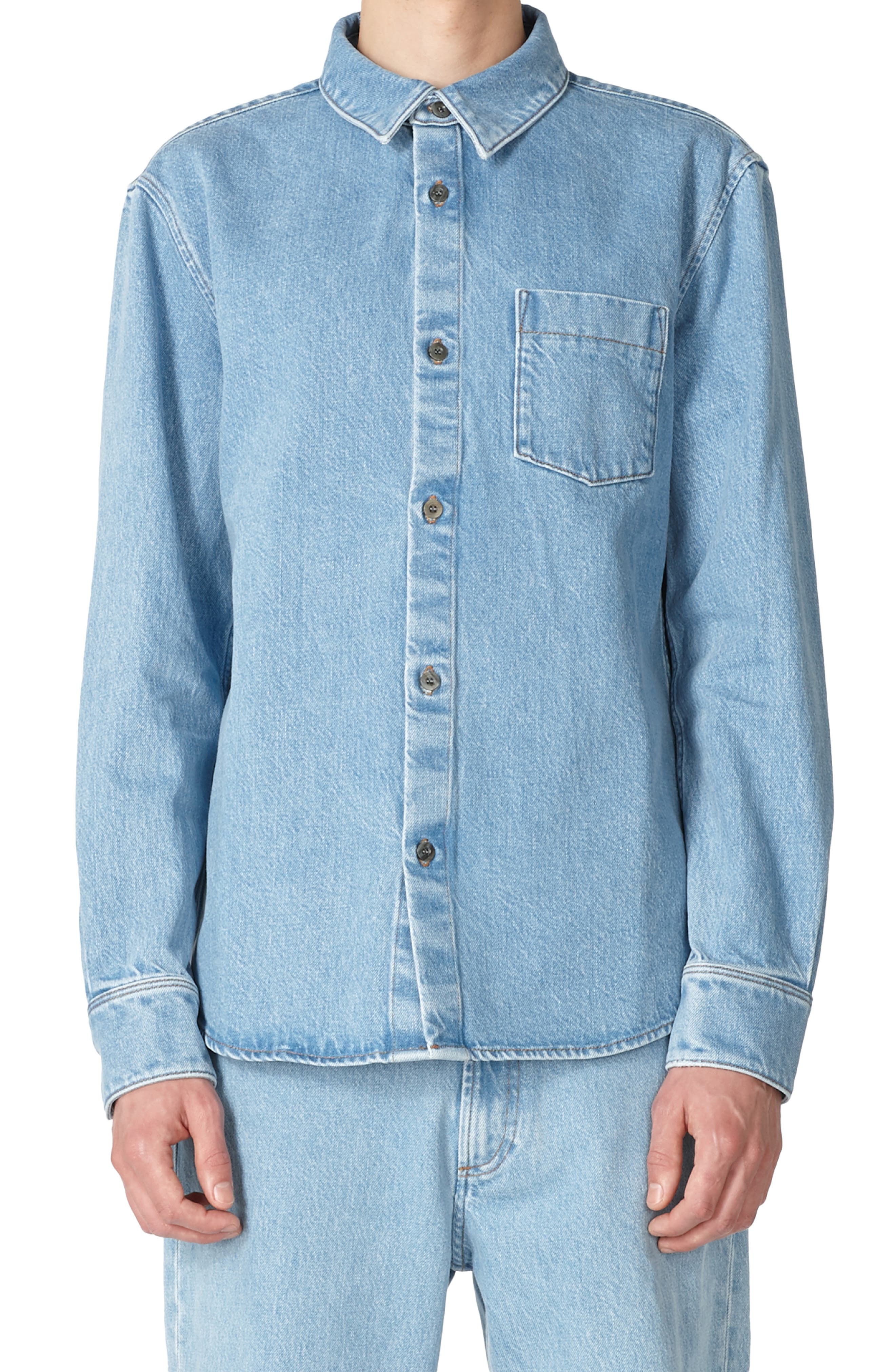 Men's A.p.c. Victor Denim Button-Up Shirt | Smart Closet