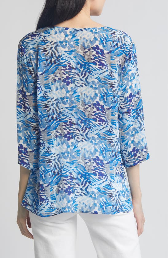 Shop Apny Abstract Print Top In Blue Multi