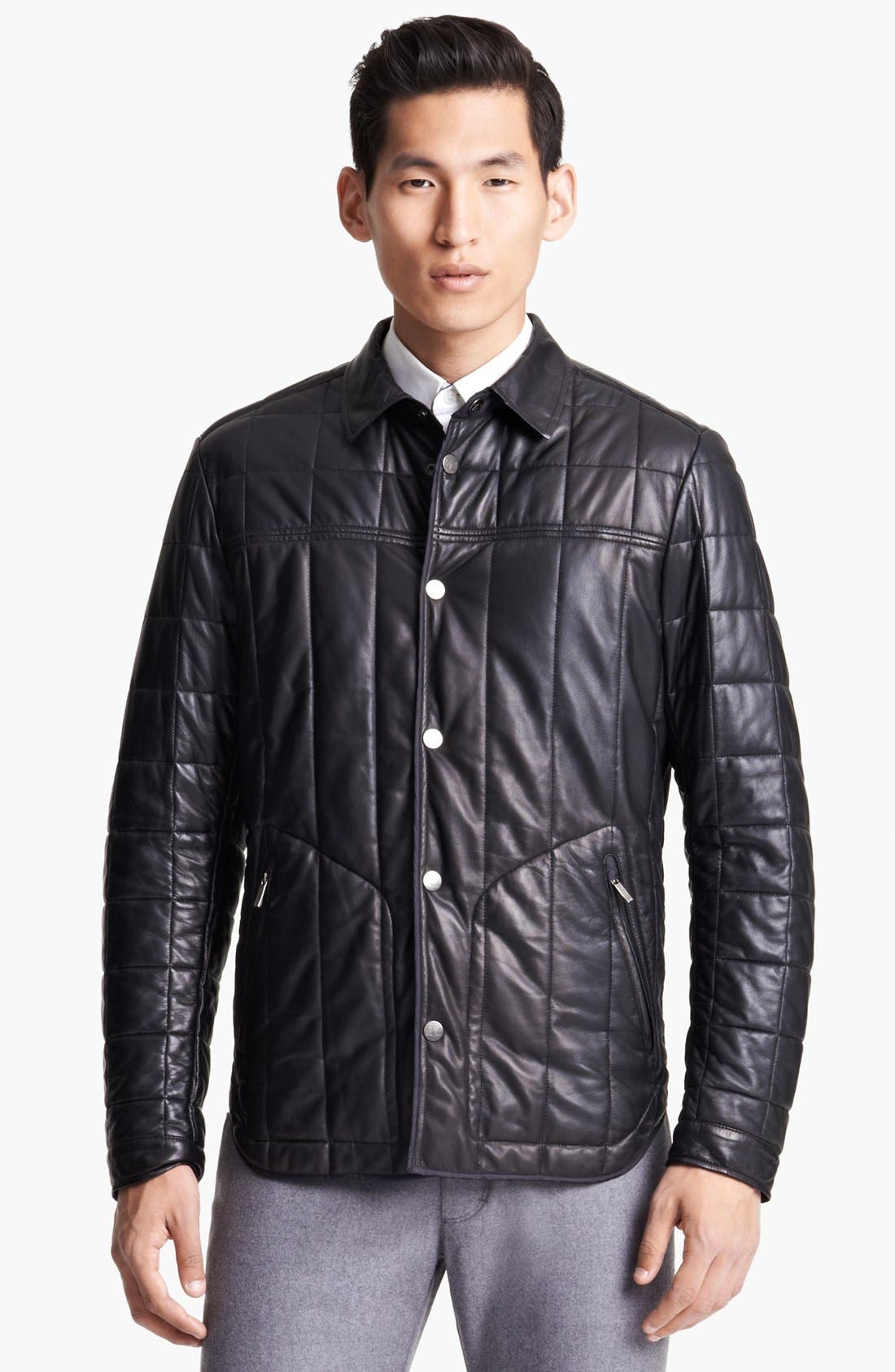 Zegna Sport Quilted Leather Jacket Nordstrom