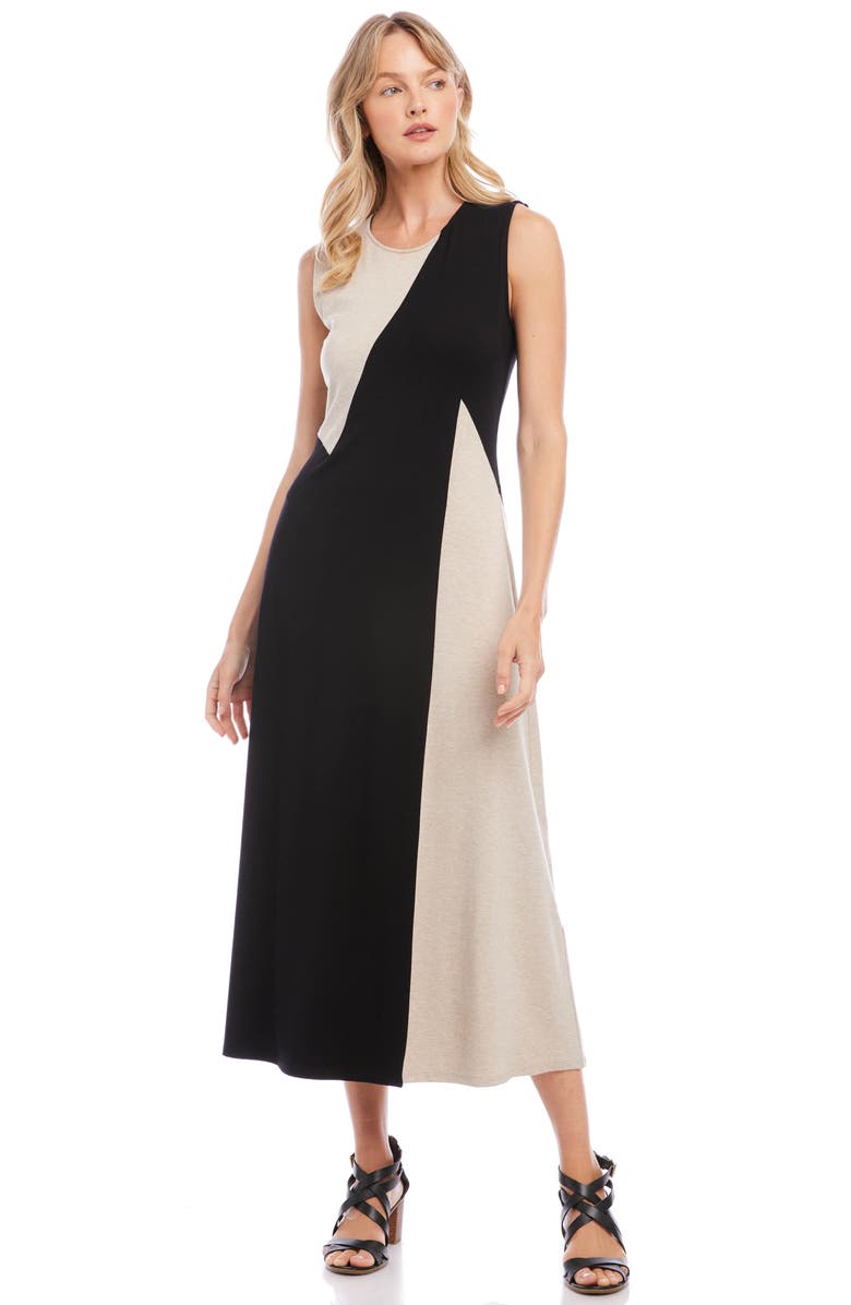 Karen Kane Colorblock Jersey Midi Dress, Alternate, color,