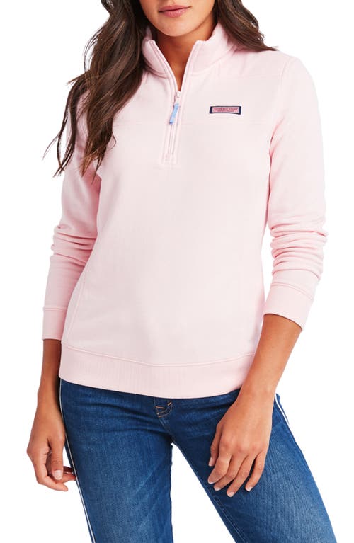 Shep Quarter-Zip Knit Shirt in Flamingo