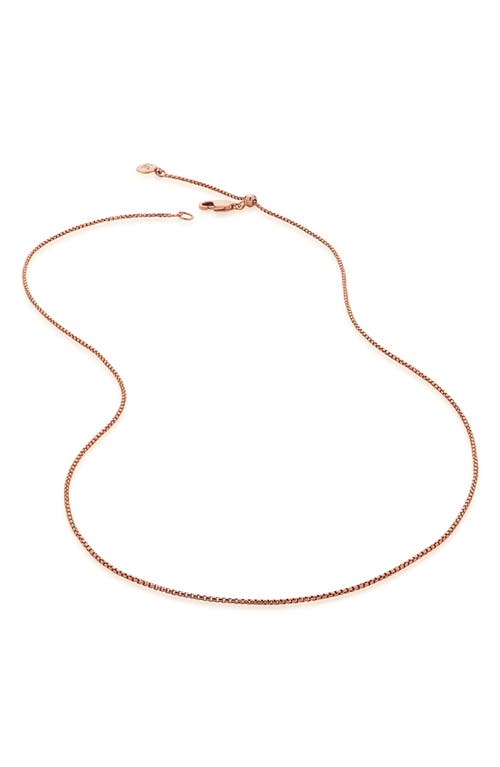 Monica Vinader Box Chain Necklace in Rose Gold