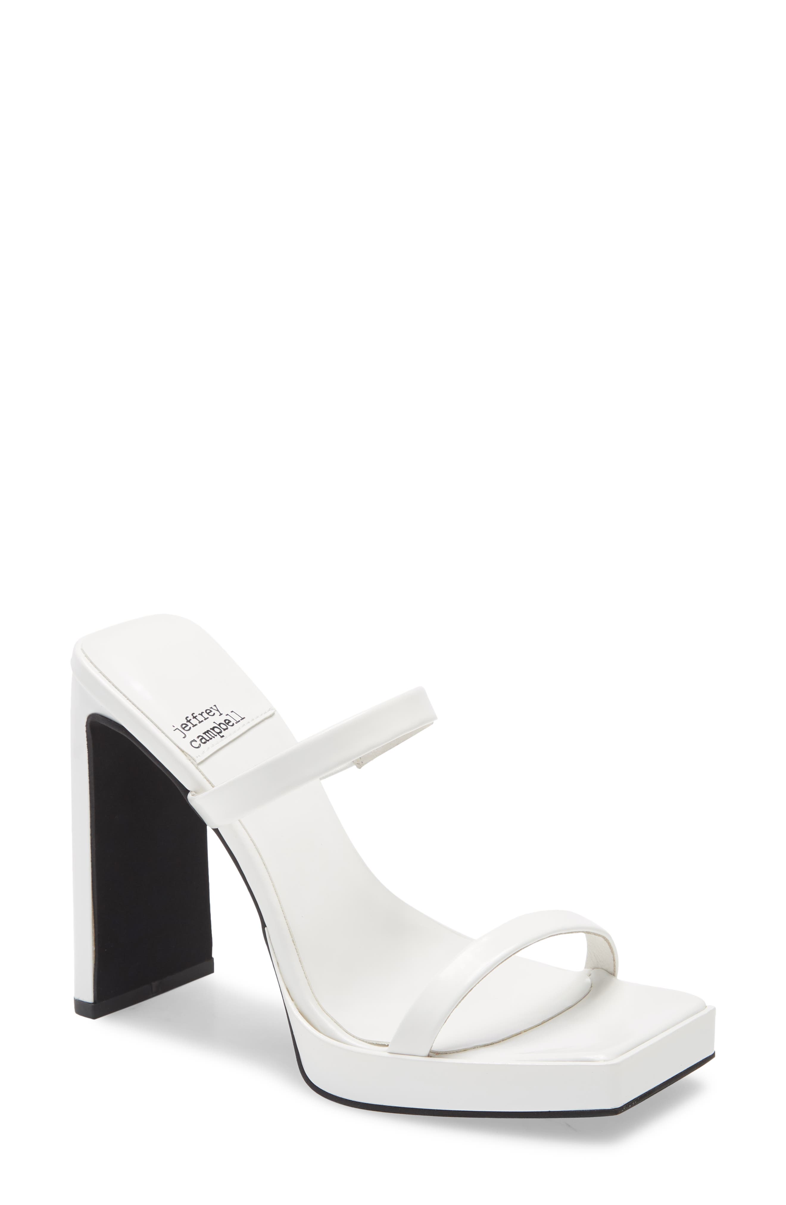 white slip on heel