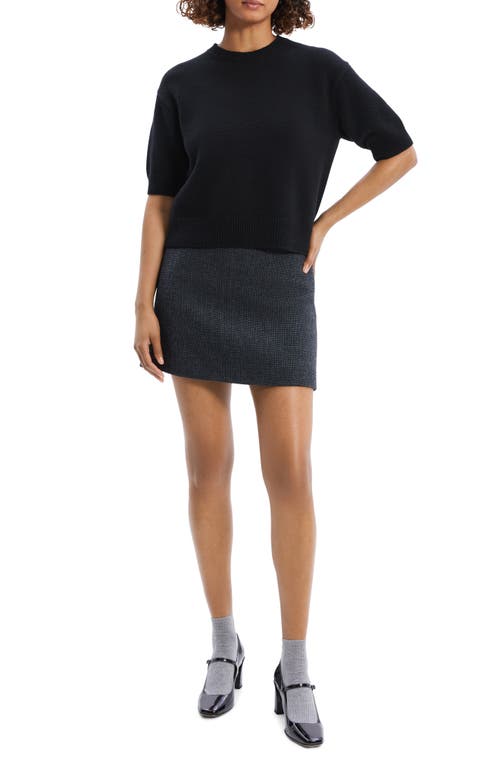 Shop Theory Short Sleeve Cashmere Sweater In Black