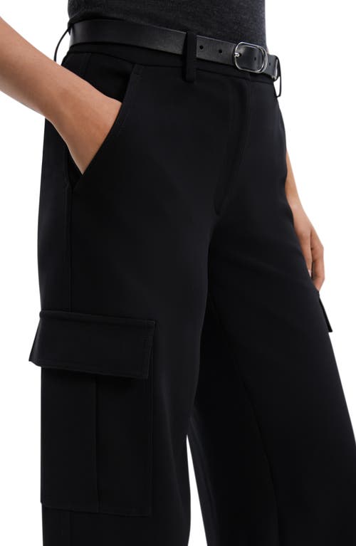 Shop Theory Admir Wide Leg Cargo Pants In Black