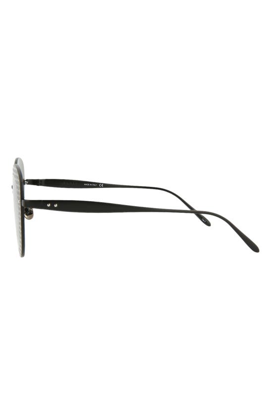 Shop Alaïa 58mm Round Sunglasses In Black Black Grey