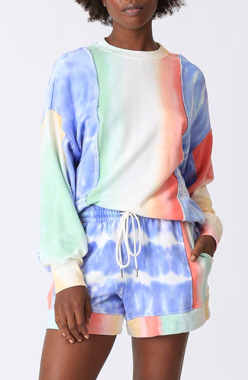 Electric & Rose Palmer Patchwork Sweatshirt In Watermelon/mist