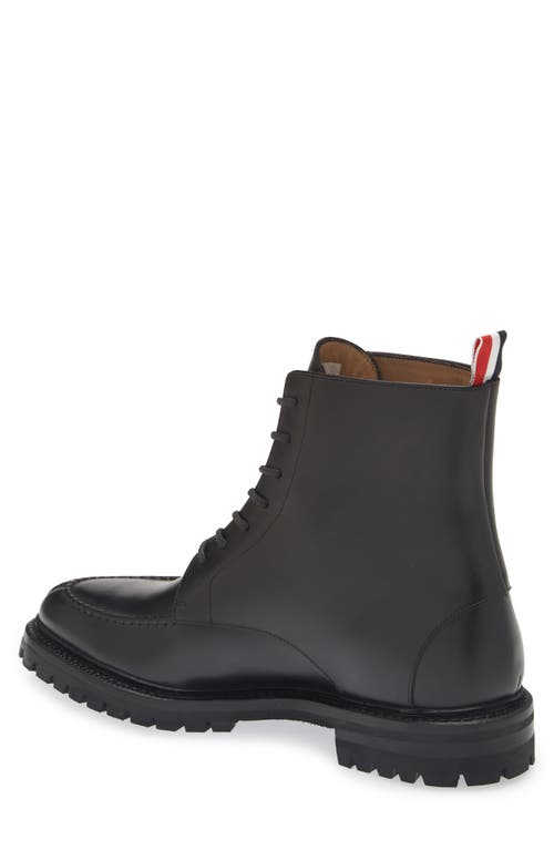 Shop Thom Browne Commando Combat Boot In Black