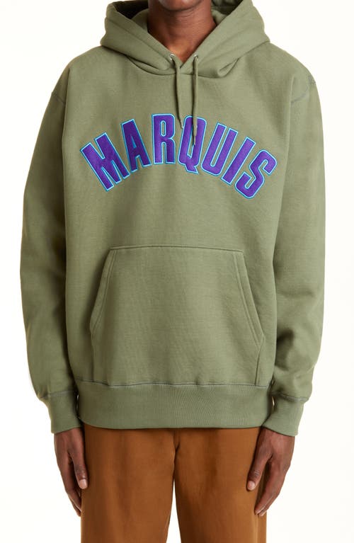 F-LAGSTUF-F Men's Embroidered Marquis Hoodie in Green