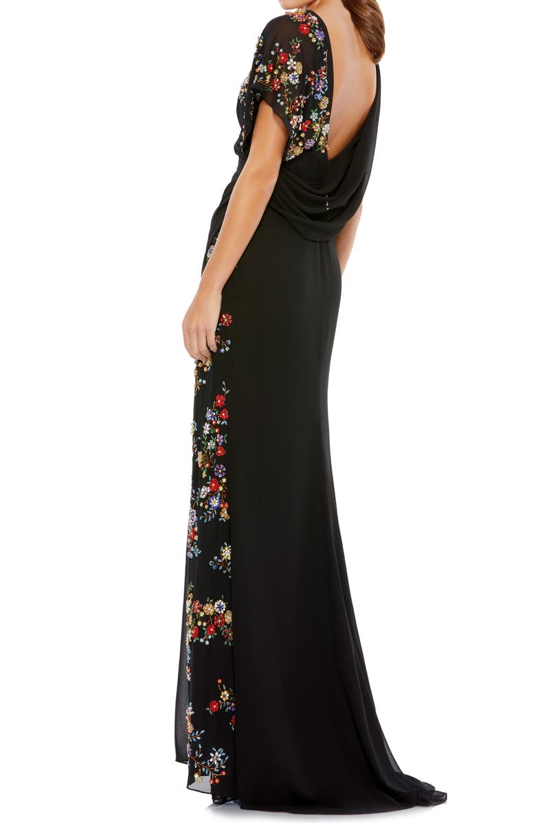 Mac Duggal Angel Beaded Single Sleeve Chiffon Gown | Nordstrom