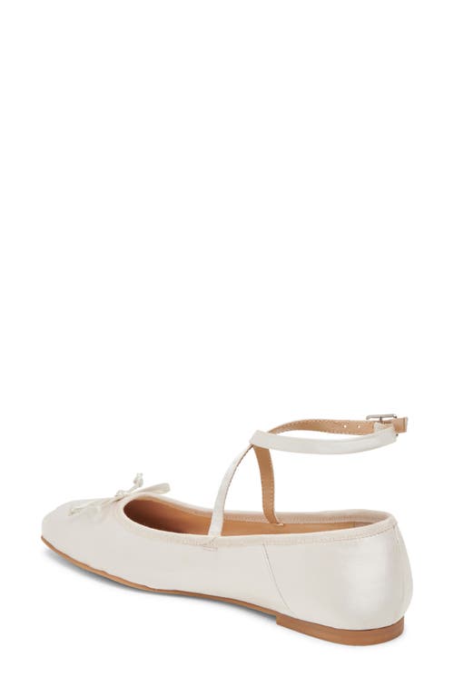 Dolce Vita Reily Ballet Flat In White Satin
