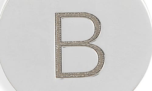 Meshmerise Initial Disc Pendant Necklace In White-b