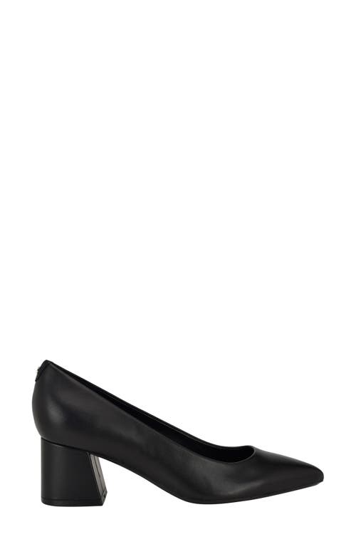 Calvin Klein Lenott Pointed Toe Pump In Black Smooth