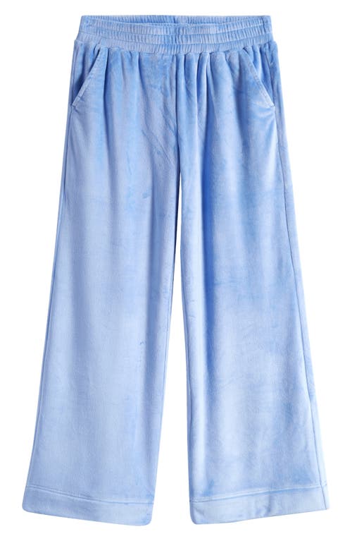 zella Kids' Velour Wide Leg Pants in Blue Cornflower at Nordstrom, Size Medium