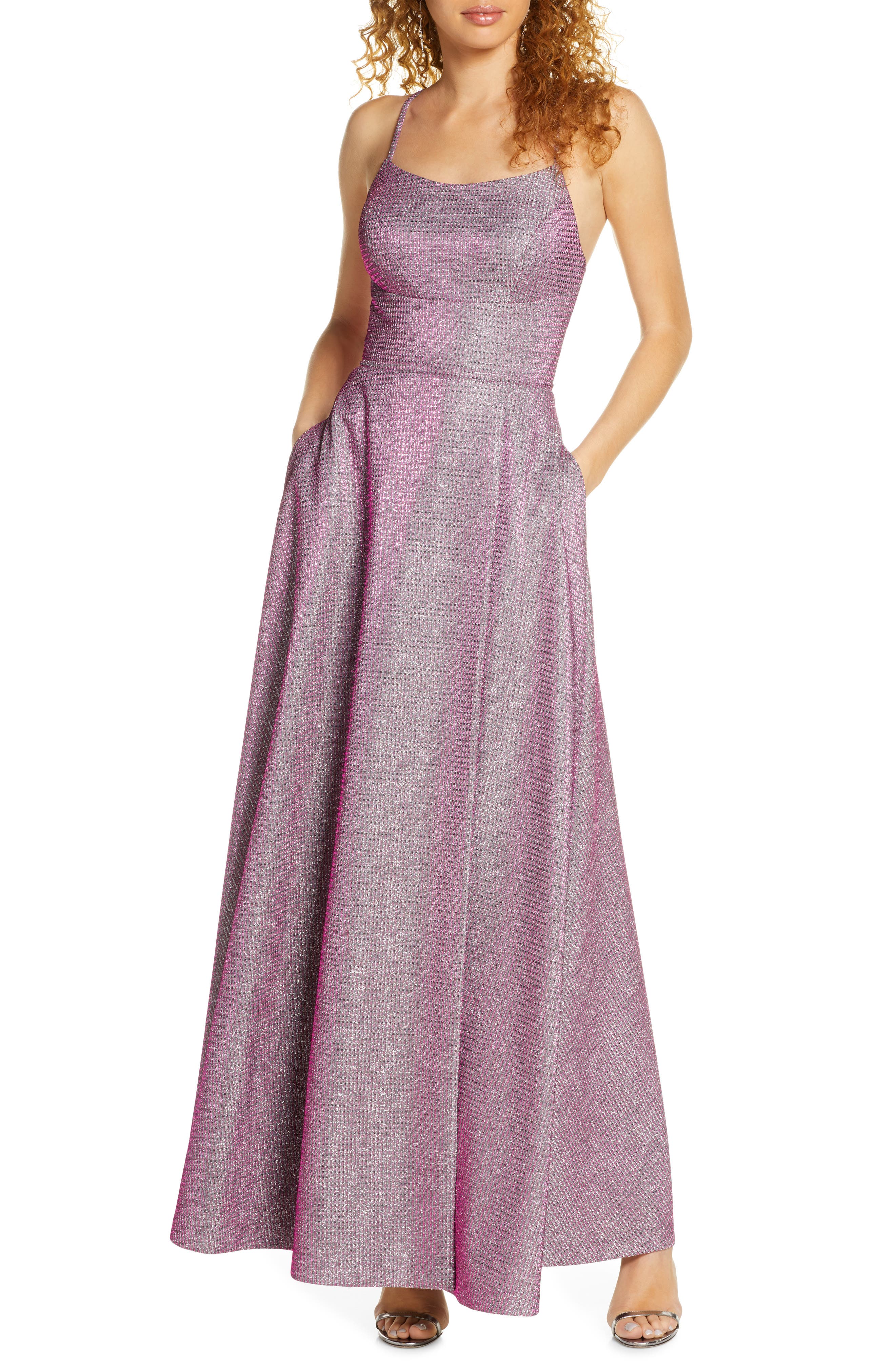 shimmer evening gowns