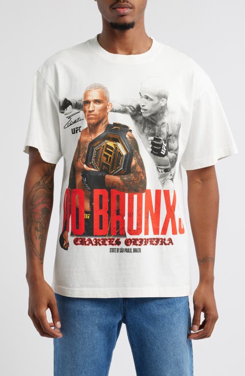 ID Supply Co UFC Charles Oliveira Do Bronx Graphic T-Shirt in White 