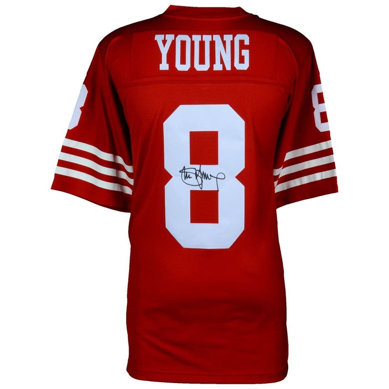 Fanatics Authentic Steve Young San Francisco 49ers Autographed Red Mitchell  & Ness Replilca Jersey