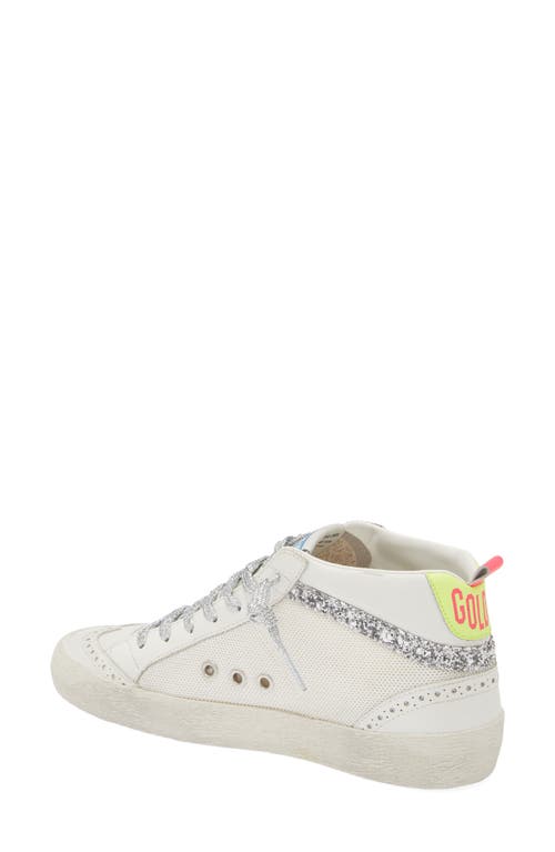 Shop Golden Goose Mid Star Sneaker In White/orange