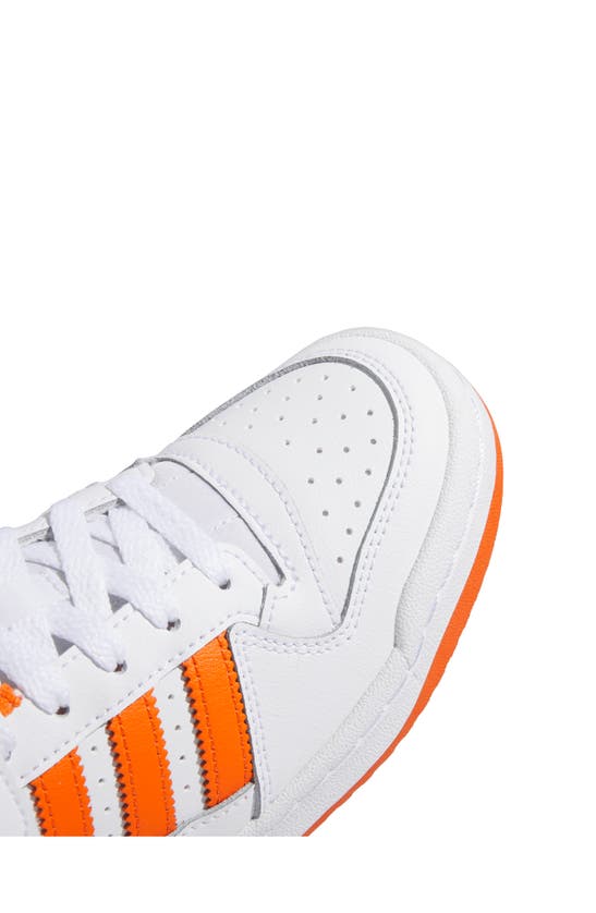 Shop Adidas Originals Kids' Forum Basketball Sneaker In White/ Orange/ White
