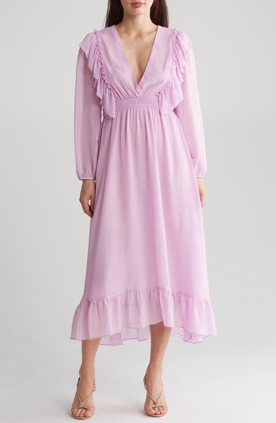 Shop Area Stars Mina Long Sleeve Maxi Dress In Light Purple