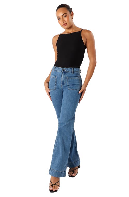 Petal And Pup Petal & Pup Nico Patch Pocket High Waist Wide Leg Jeans In Blue
