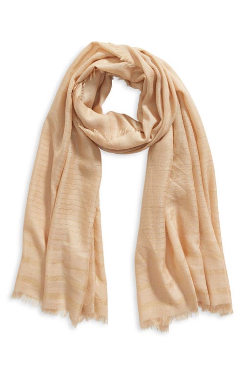 Shop Nordstrom Cashmere & Silk Metallic Eyelash Scarf In Tan Shore