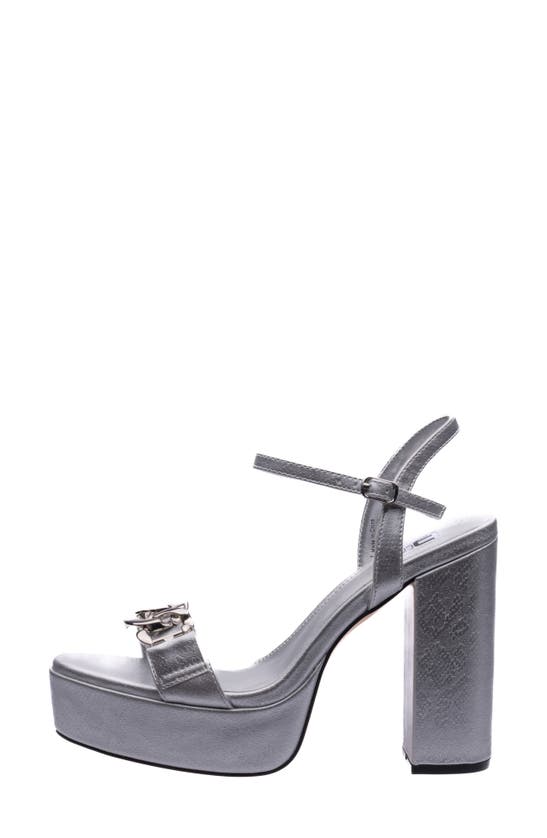 Shop Lady Couture Ninety Union Darling Platform Heeled Sandal In Silver