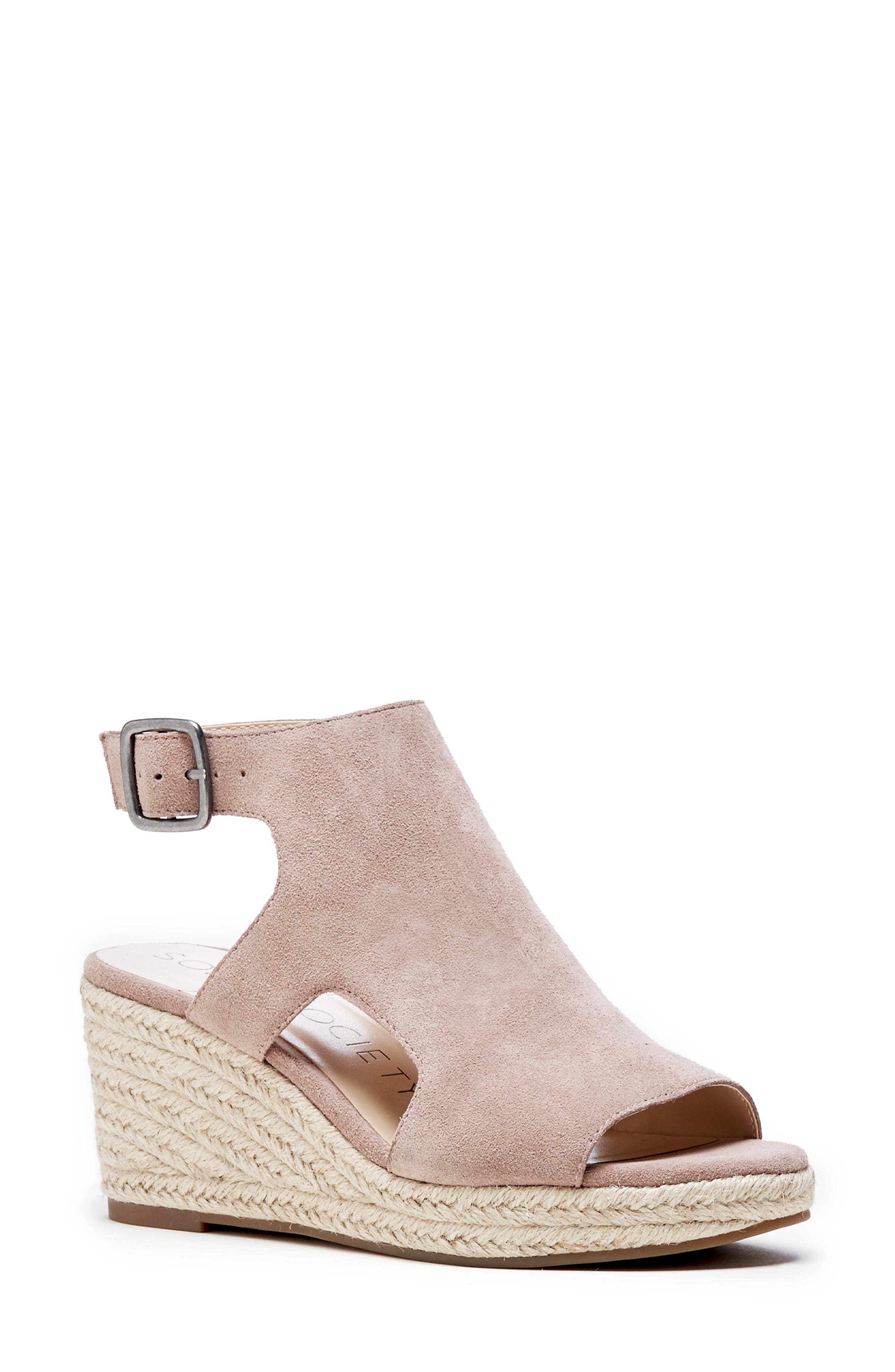 Sole Society Camreigh Espadrille Wedge- Pink