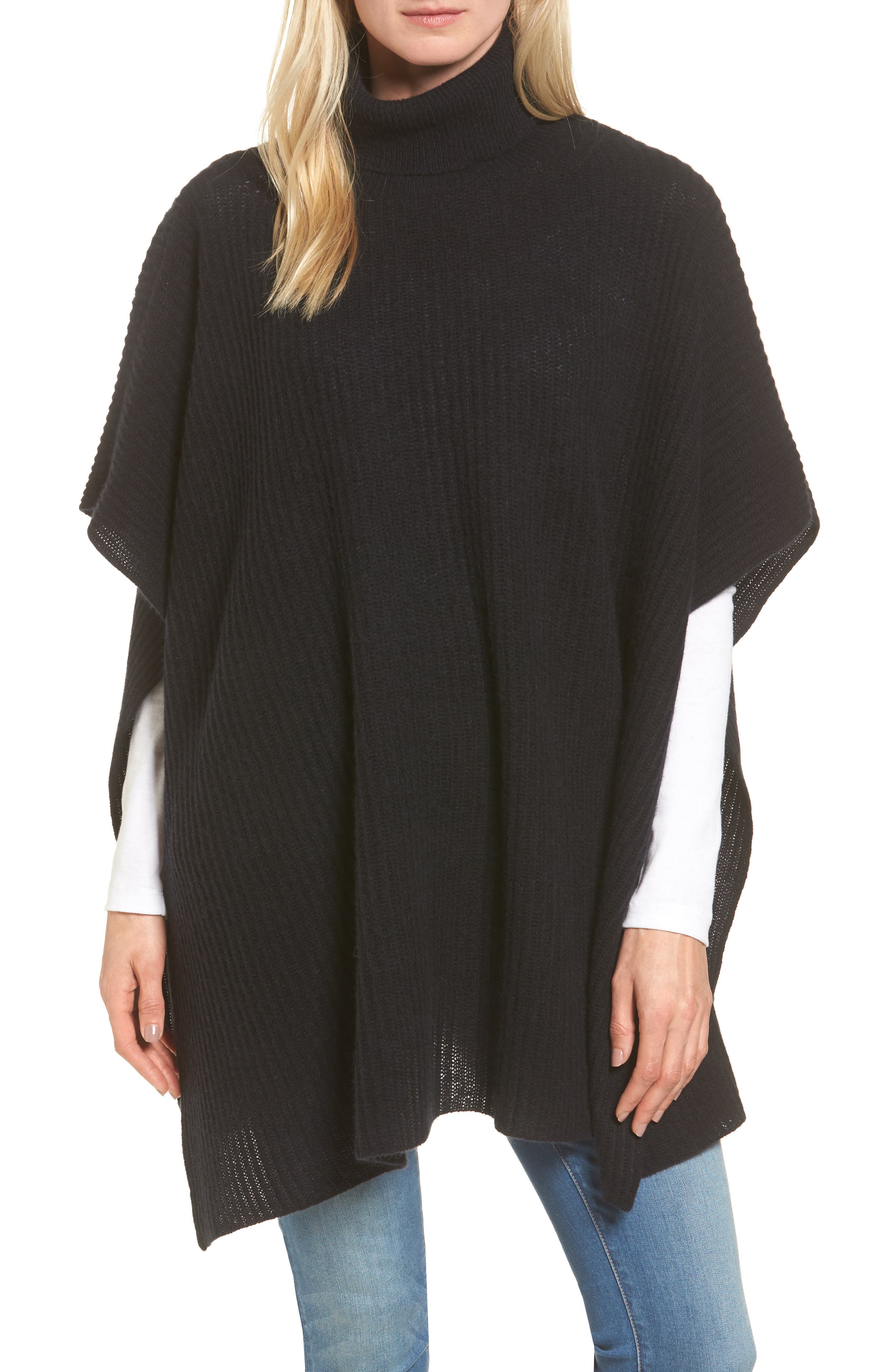 Halogen® Cashmere Turtleneck Poncho Nordstrom