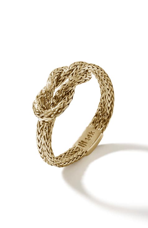 Classic Chain 14K Gold Love Knot Ring